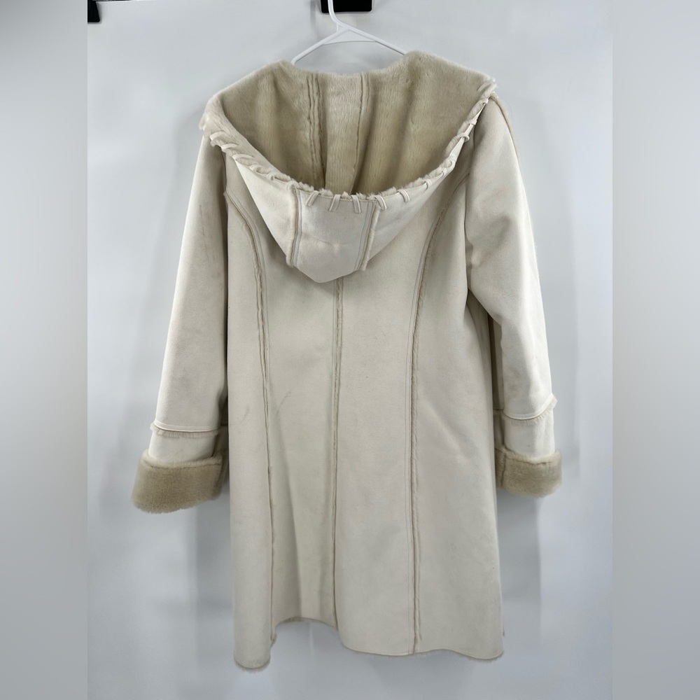 Coldwater Creek white faux leather jacket size M - Picture 2 of 9